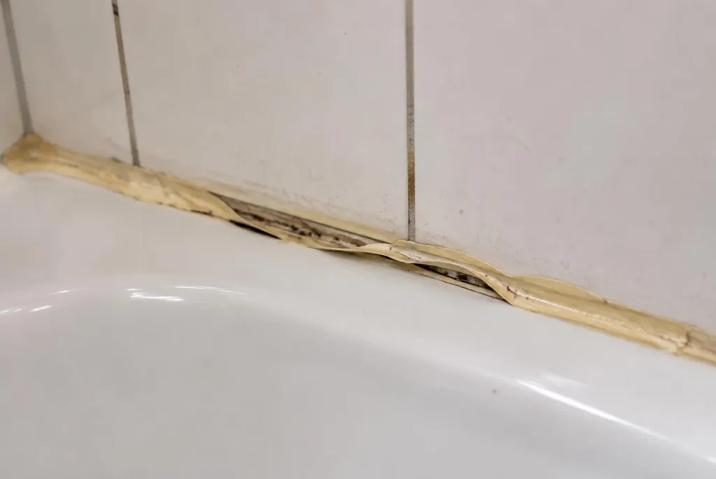 Kitbedrijf Huizen – loslatende kit naast het bad